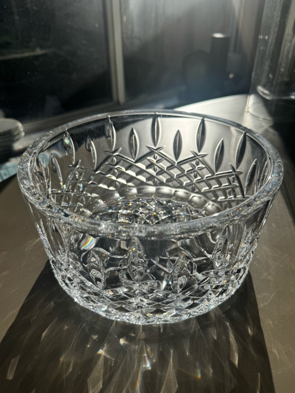Waterford Marquis Crystal Bowl 9” Lismore Style Cut Glass Centerpiece